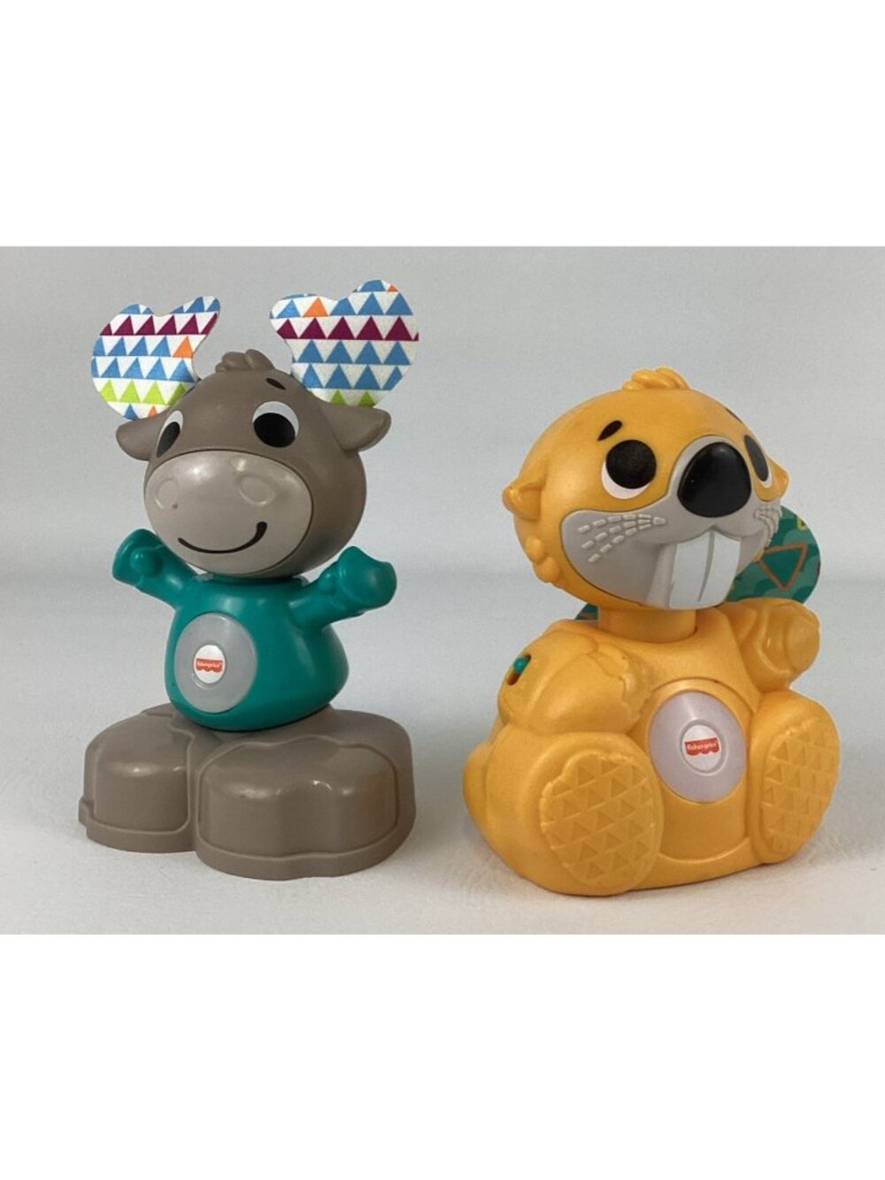 Fisher Price Linkimals Beaver Moose Interactive Musical Lights Learning Toy Lot